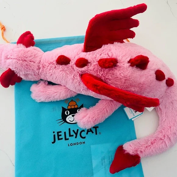 Jellycat Heart Dragon-Authentic,BNWT - Picture 1 of 8